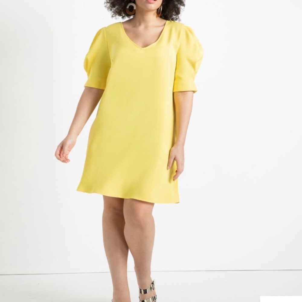 Eloquii Yellow Dress Size 16